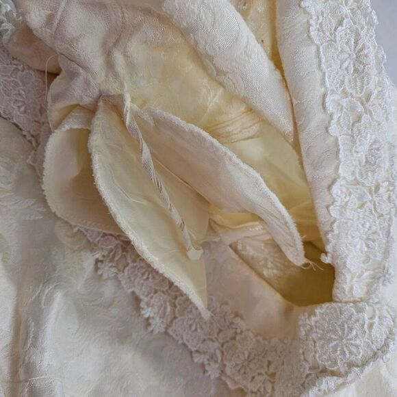 Vintage 80's 2-Piece Jacket Skirt Cream 14 - Picture 5 of 9